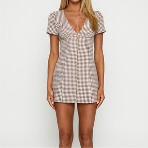 Princess Polly Brown Checkered Dress/Romper